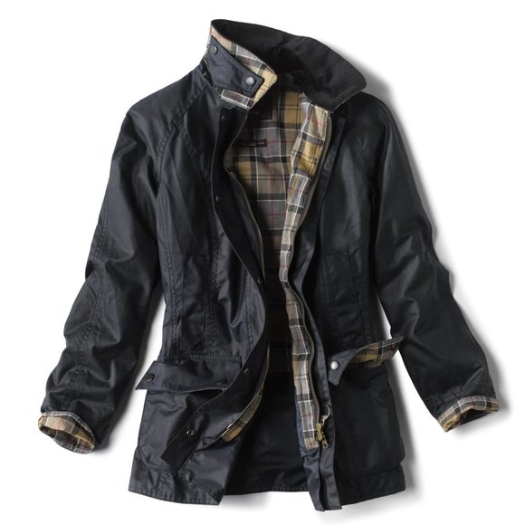 Barbour Jackets & Blazers - Barbour Beadnell Jacket (Navy Blue; includes Barbour collar pin; US 18)